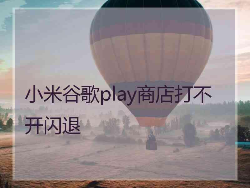 小米谷歌play商店打不开闪退