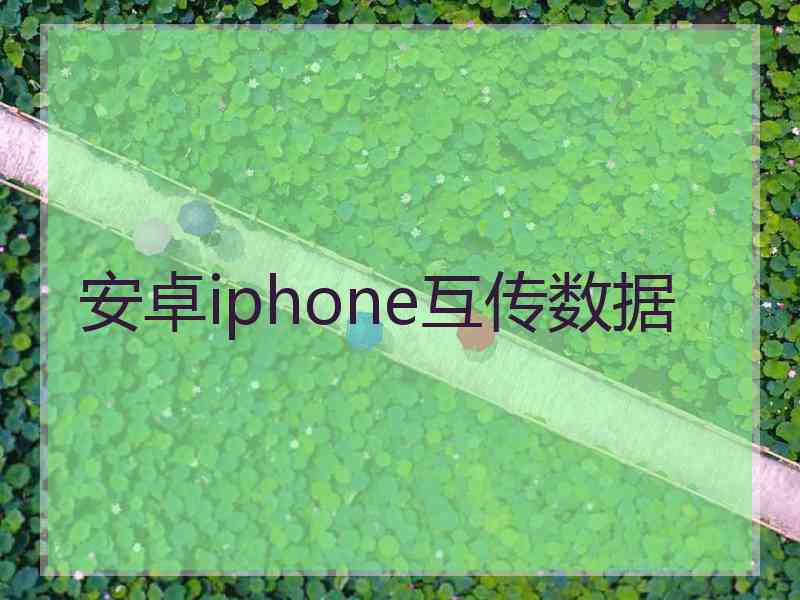 安卓iphone互传数据