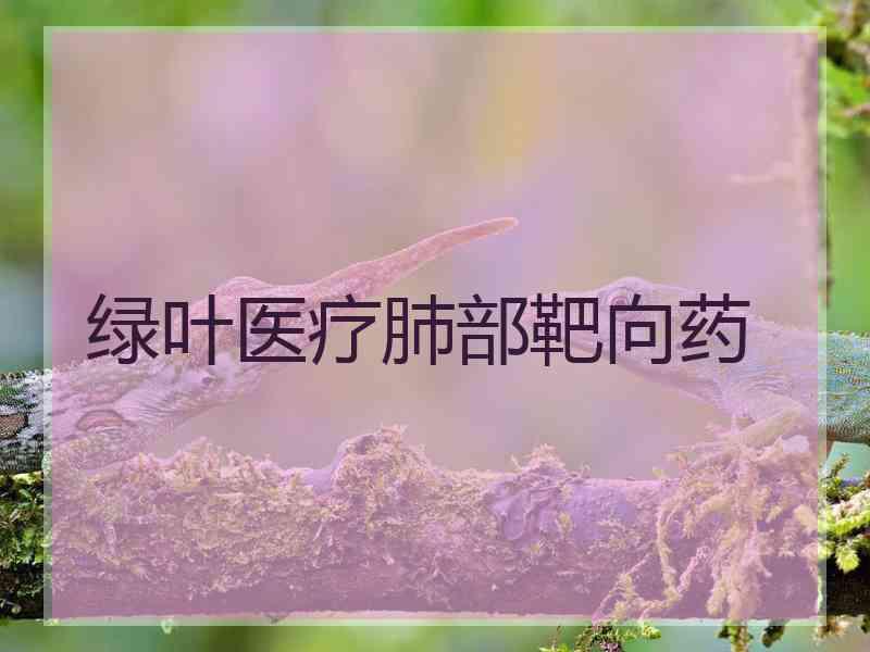 绿叶医疗肺部靶向药