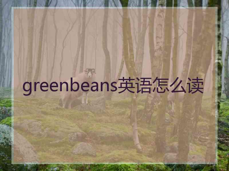 greenbeans英语怎么读