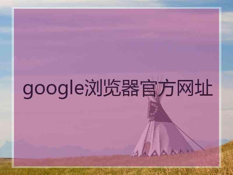 google浏览器官方网址