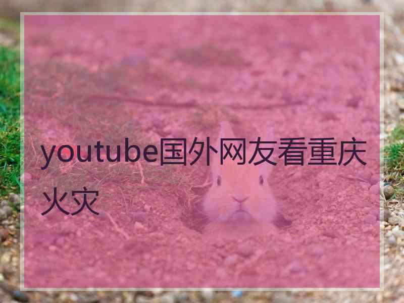 youtube国外网友看重庆火灾