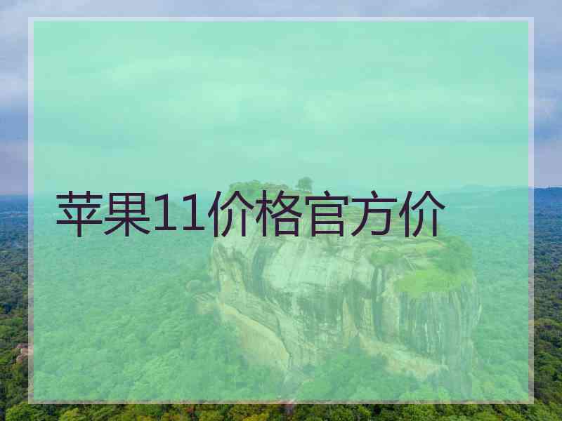 苹果11价格官方价