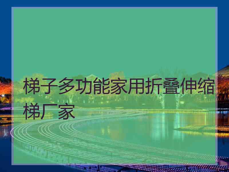 梯子多功能家用折叠伸缩梯厂家