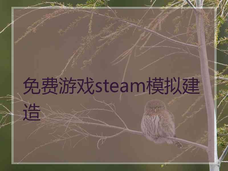 免费游戏steam模拟建造