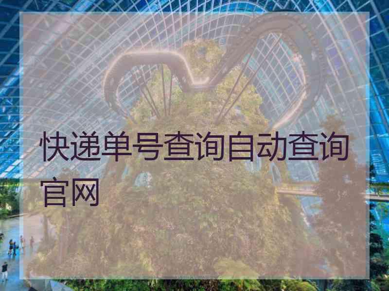 快递单号查询自动查询官网