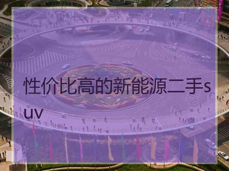 性价比高的新能源二手suv