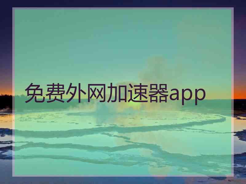 免费外网加速器app