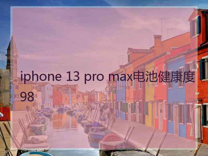 iphone 13 pro max电池健康度98