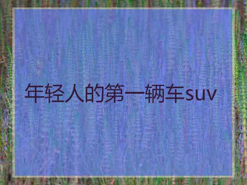 年轻人的第一辆车suv