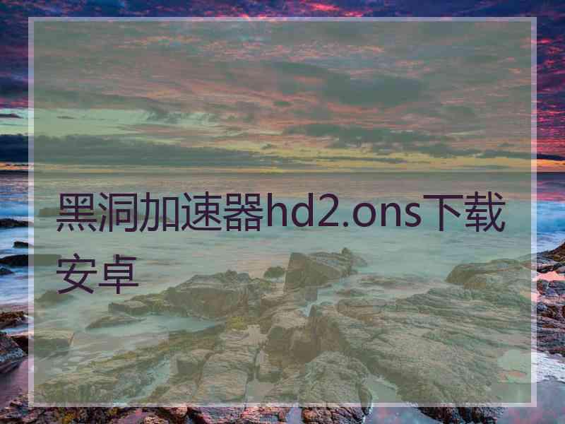 黑洞加速器hd2.ons下载安卓