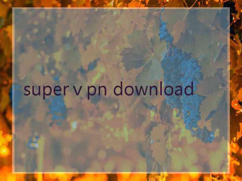 superⅴpn download