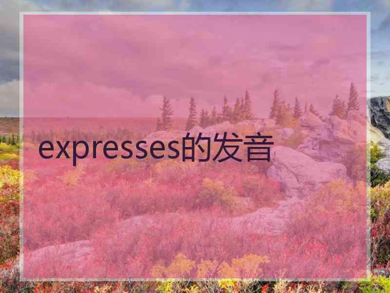 expresses的发音