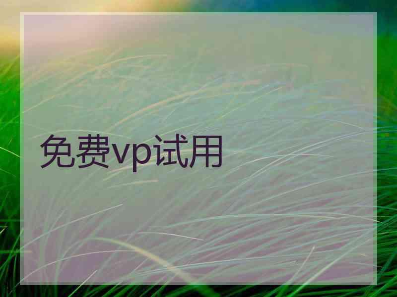 免费vp试用