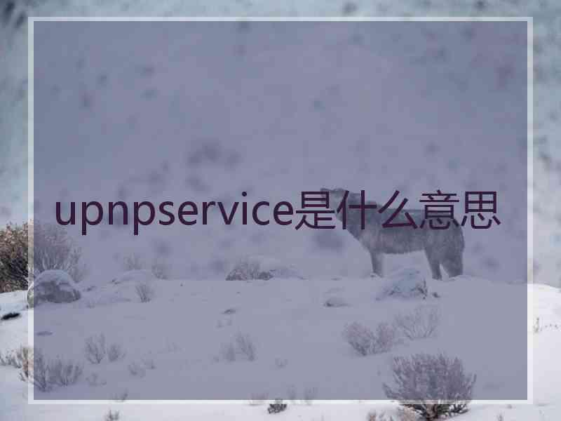 upnpservice是什么意思