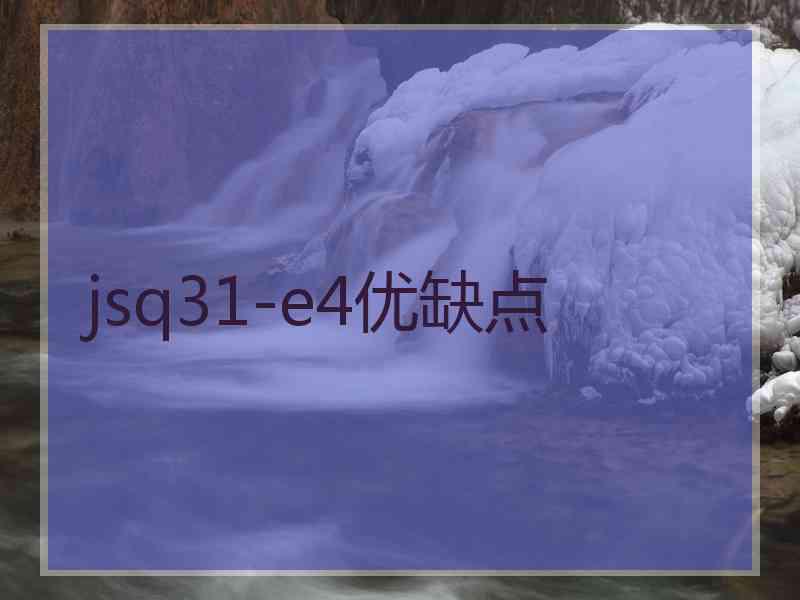 jsq31-e4优缺点