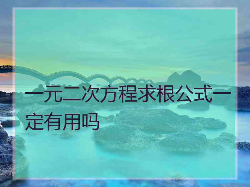 一元二次方程求根公式一定有用吗