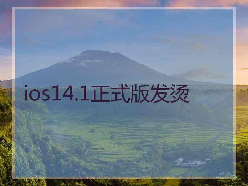 ios14.1正式版发烫