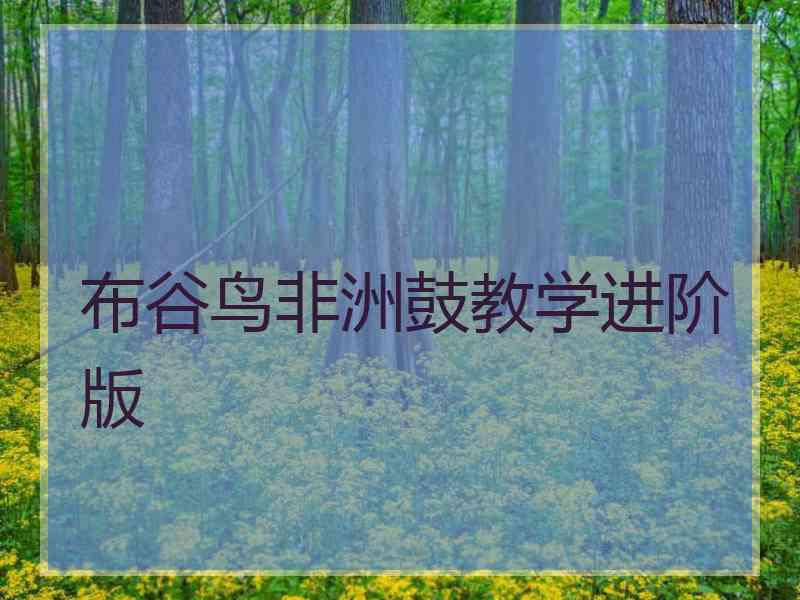 布谷鸟非洲鼓教学进阶版