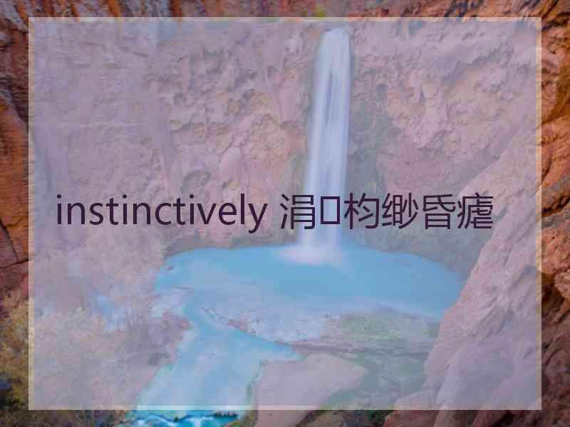 instinctively 涓枃缈昏瘧