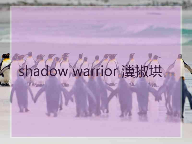 shadow warrior 瀵掓垬