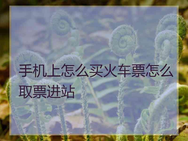 手机上怎么买火车票怎么取票进站