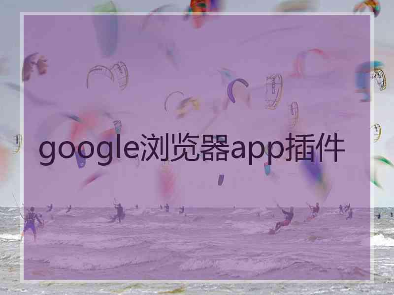 google浏览器app插件