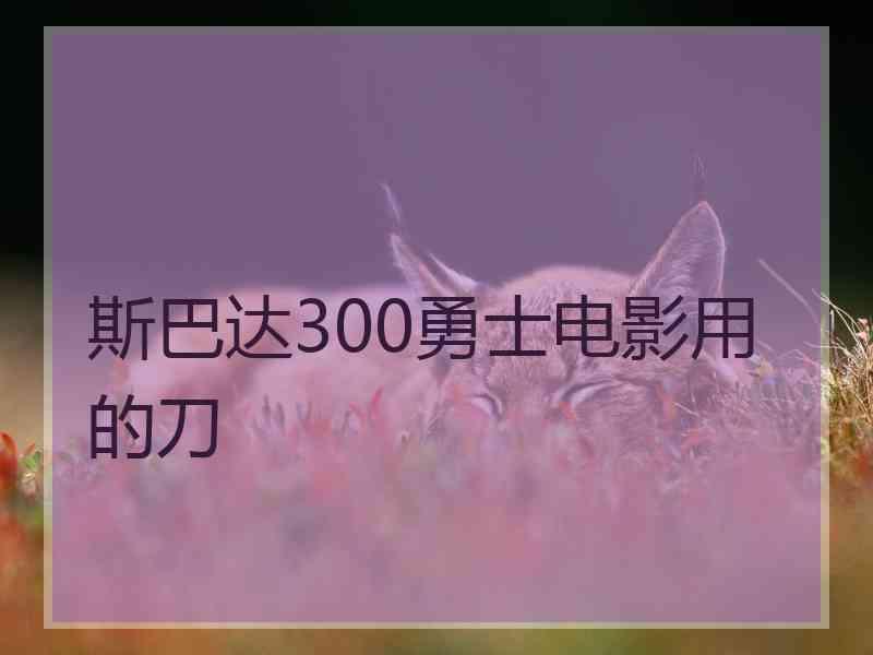 斯巴达300勇士电影用的刀