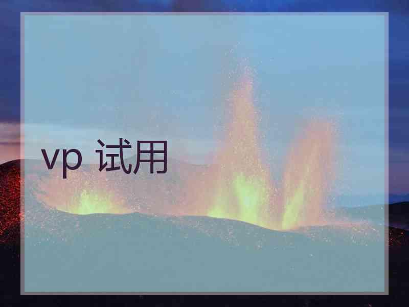 vp 试用