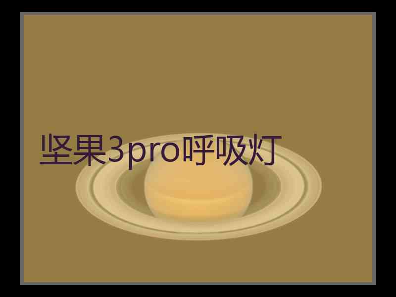 坚果3pro呼吸灯