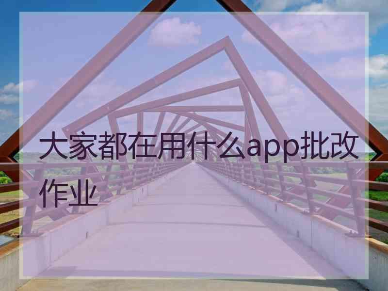 大家都在用什么app批改作业