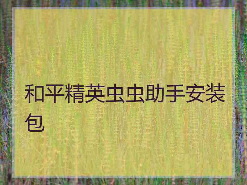 和平精英虫虫助手安装包