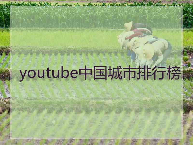 youtube中国城市排行榜