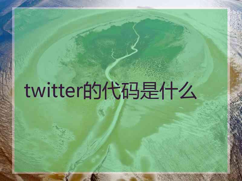 twitter的代码是什么