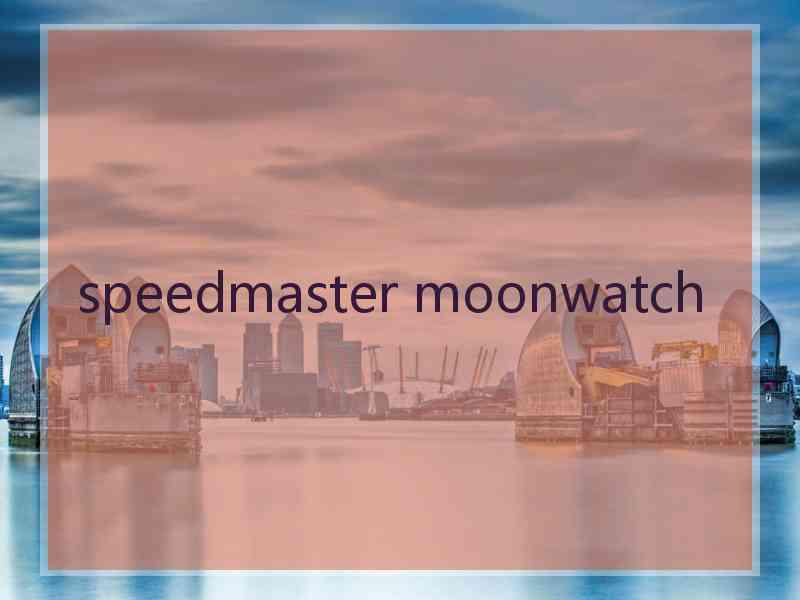 speedmaster moonwatch