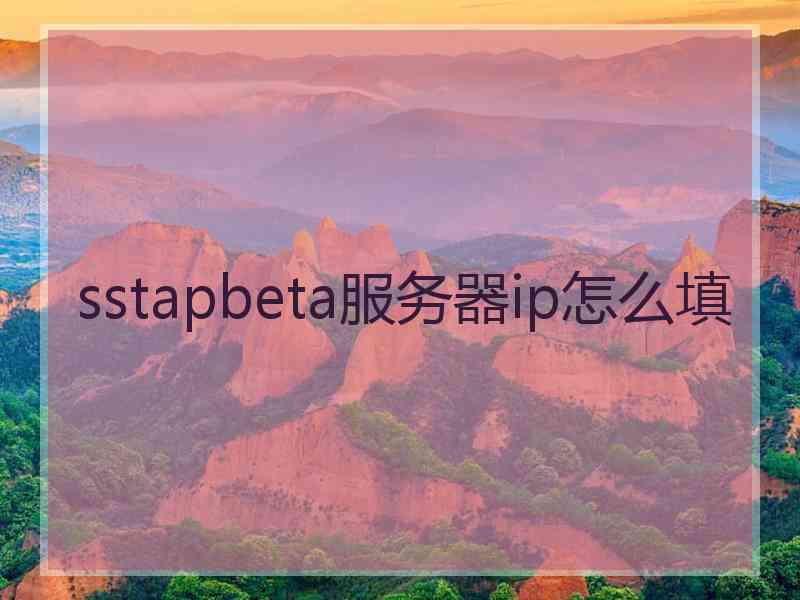 sstapbeta服务器ip怎么填