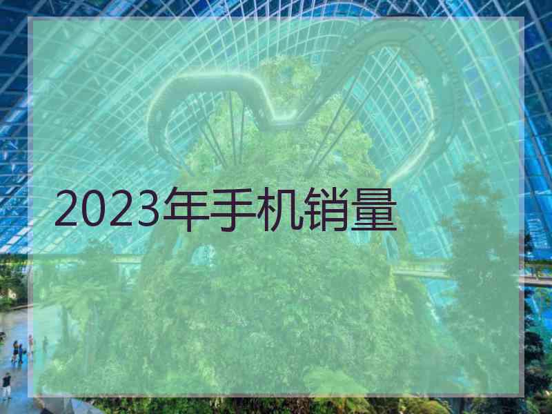 2023年手机销量