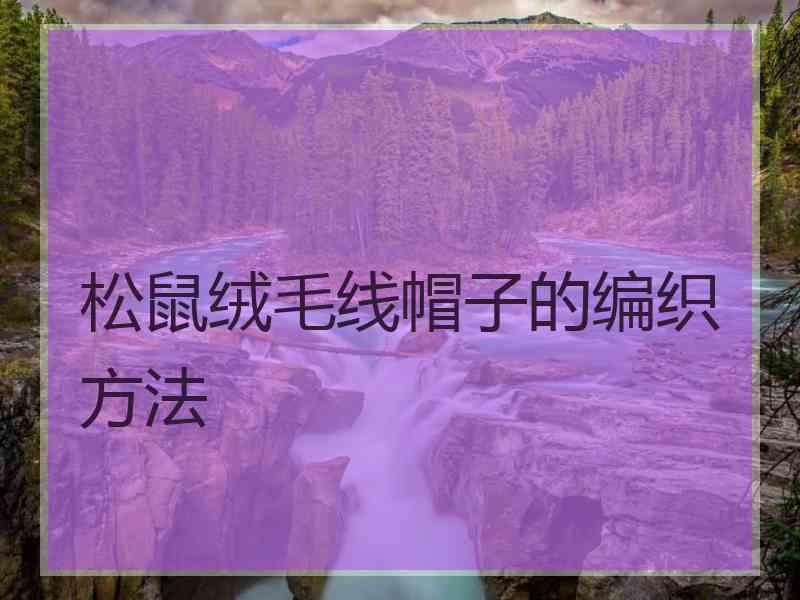 松鼠绒毛线帽子的编织方法