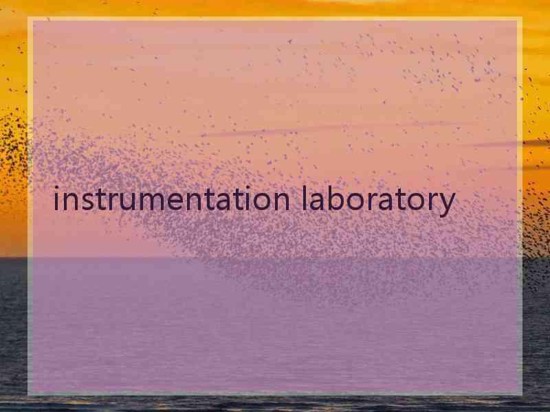 instrumentation laboratory