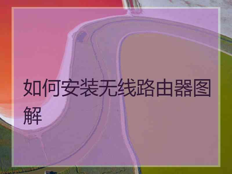 如何安装无线路由器图解