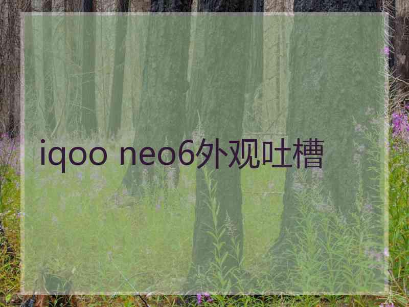 iqoo neo6外观吐槽