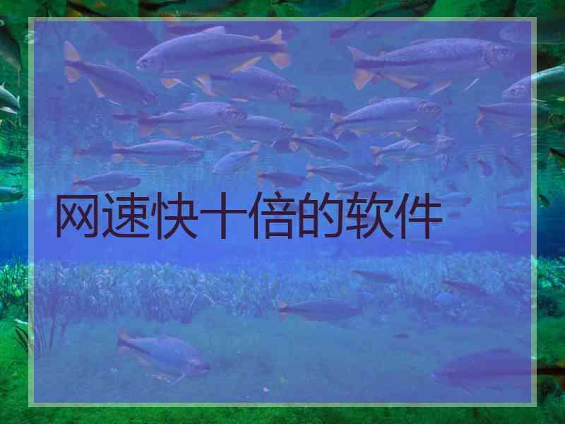 网速快十倍的软件