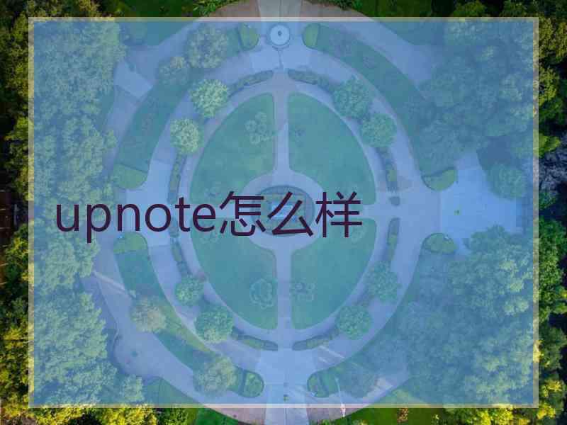 upnote怎么样