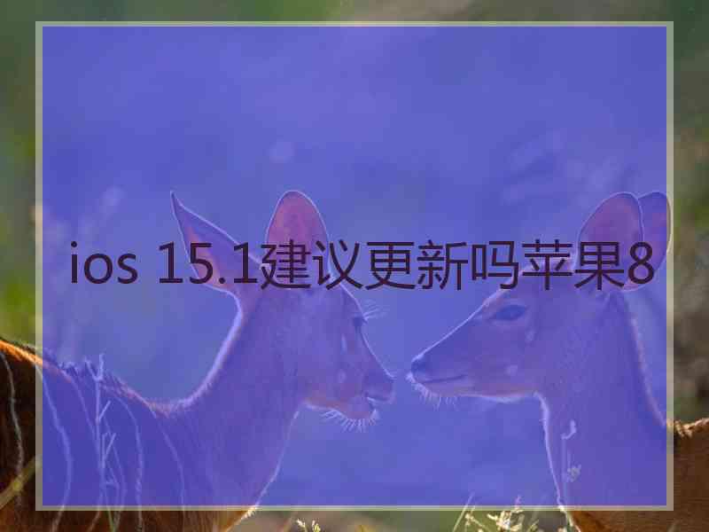 ios 15.1建议更新吗苹果8