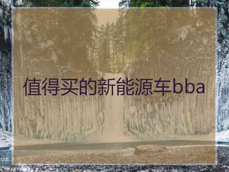 值得买的新能源车bba