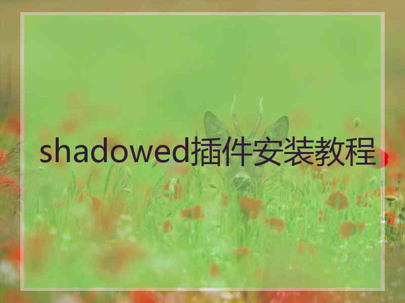 shadowed插件安装教程