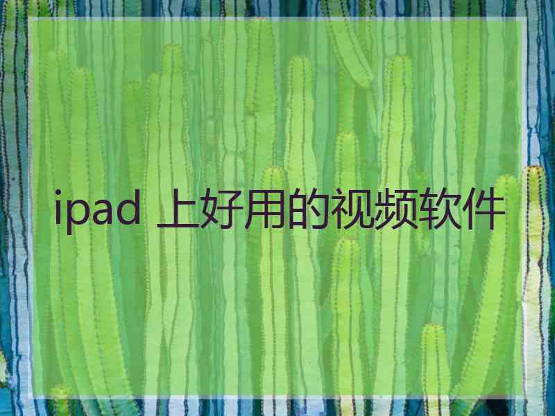 ipad 上好用的视频软件