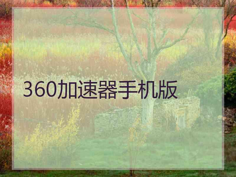 360加速器手机版