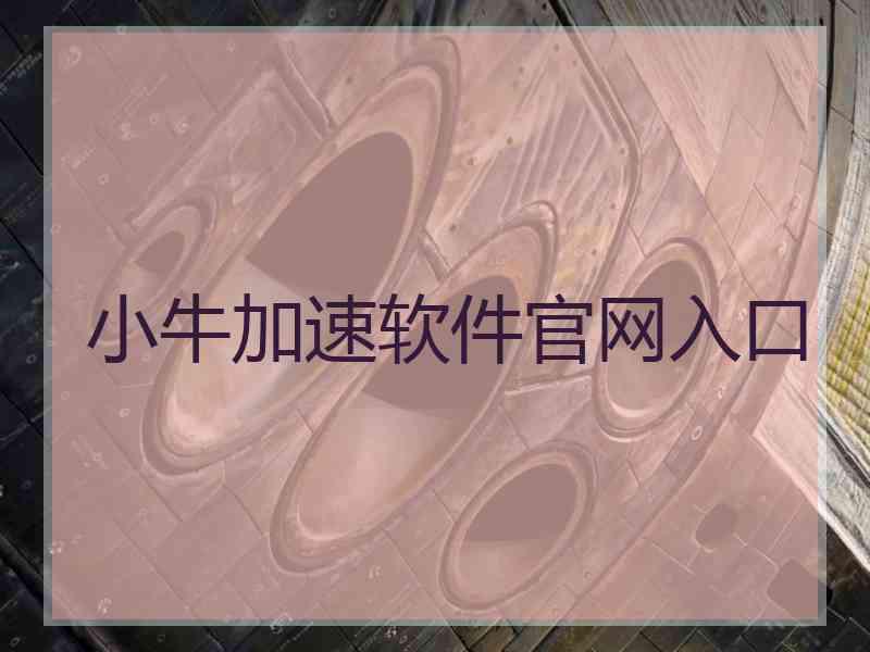 小牛加速软件官网入口