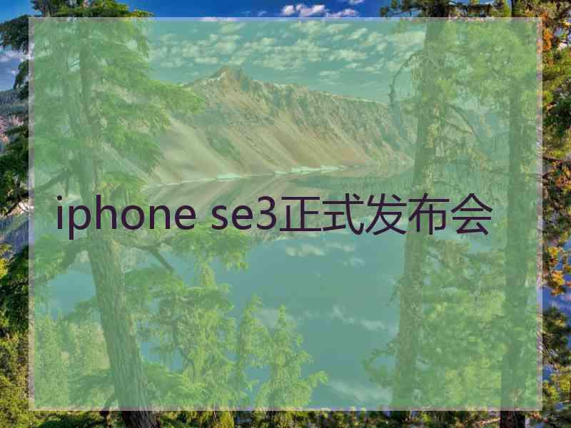 iphone se3正式发布会